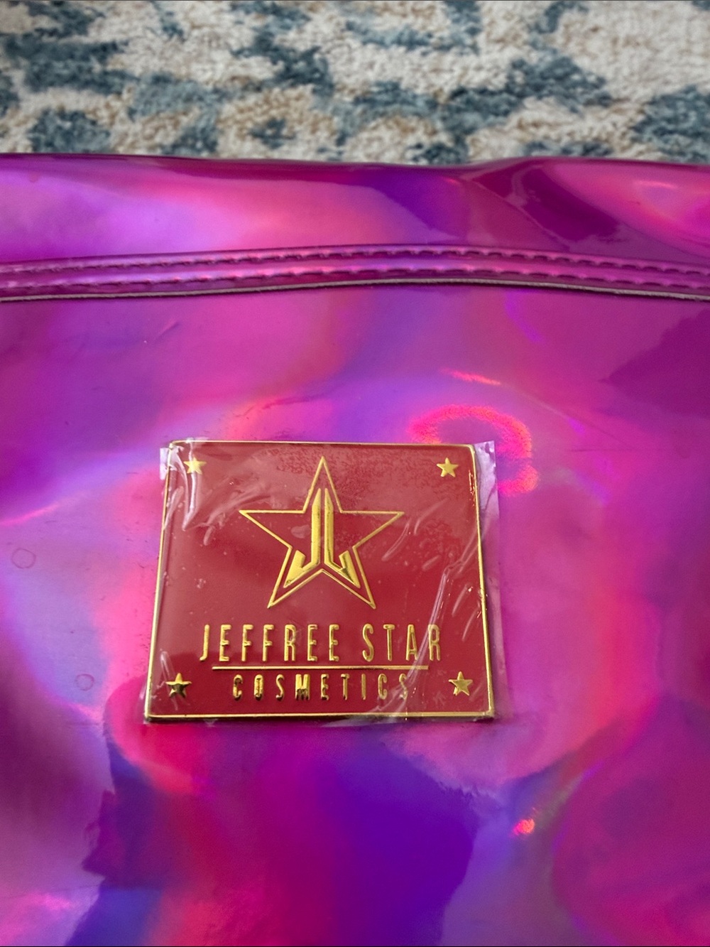 Jeffree Star Iridescent Hot Pink Cosmetic Pouch - Picture 2 of 11